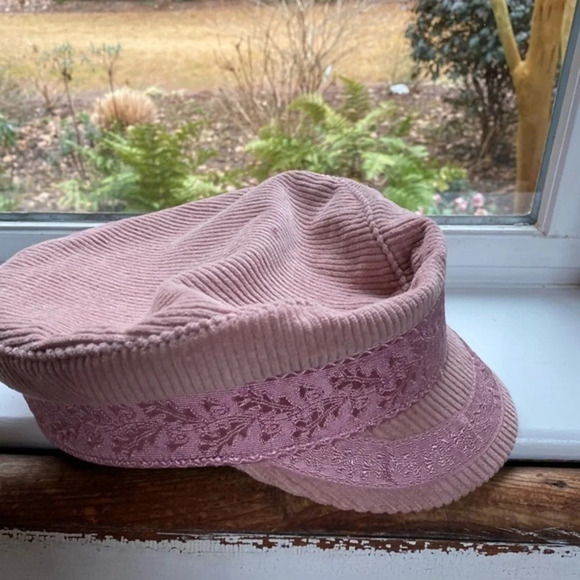 NWOT Free People Cord Insider Pink  Lieutenant Hat main image 9